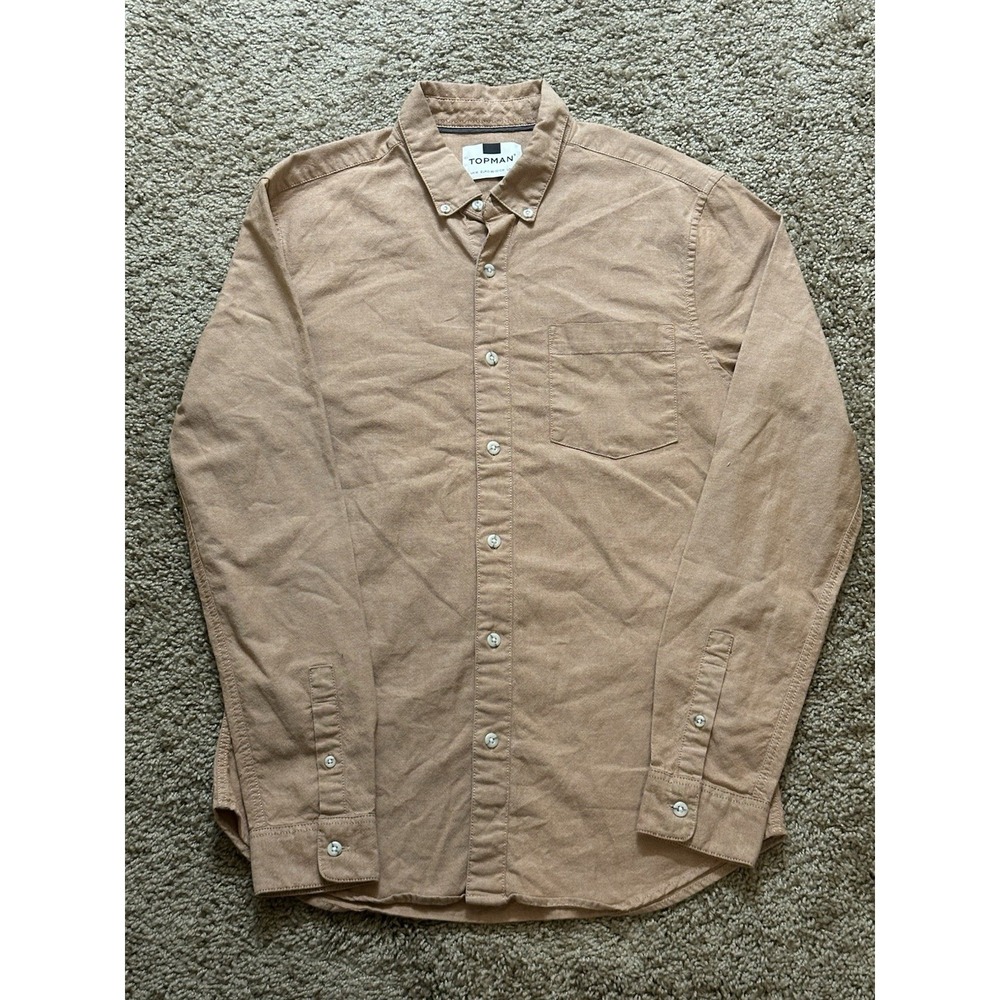 Men's Topman Long Sleeve Button Up Shirt - Medium